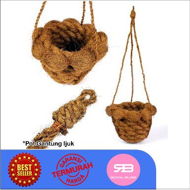 PROMO Pot Gantung Ijuk Tanaman Cantik Taman Pot Ijuk Serabut Kelapa