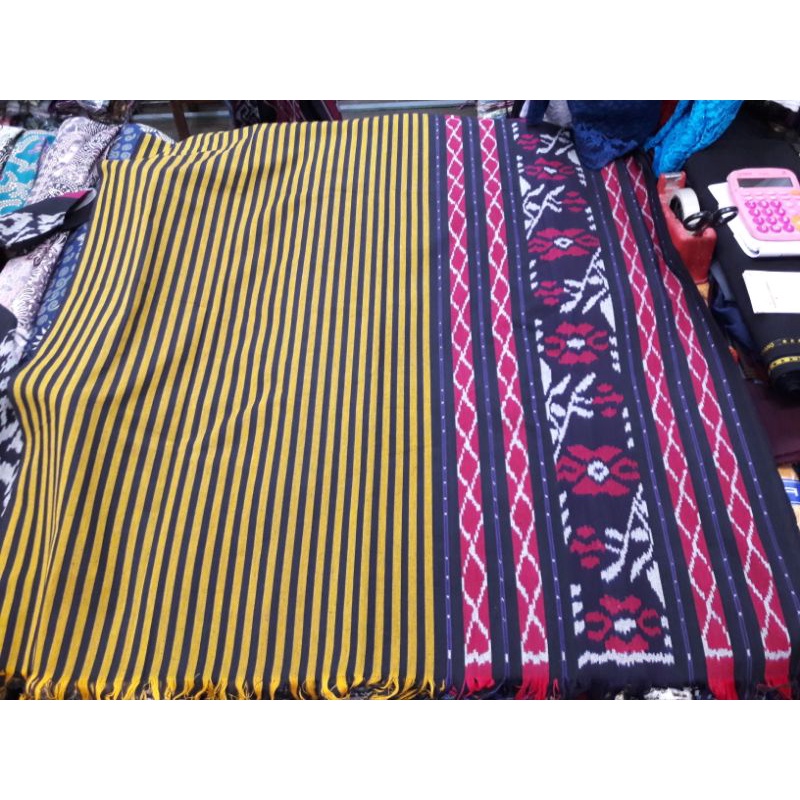 Kain Tenun Blanket torso Jepara gold taro