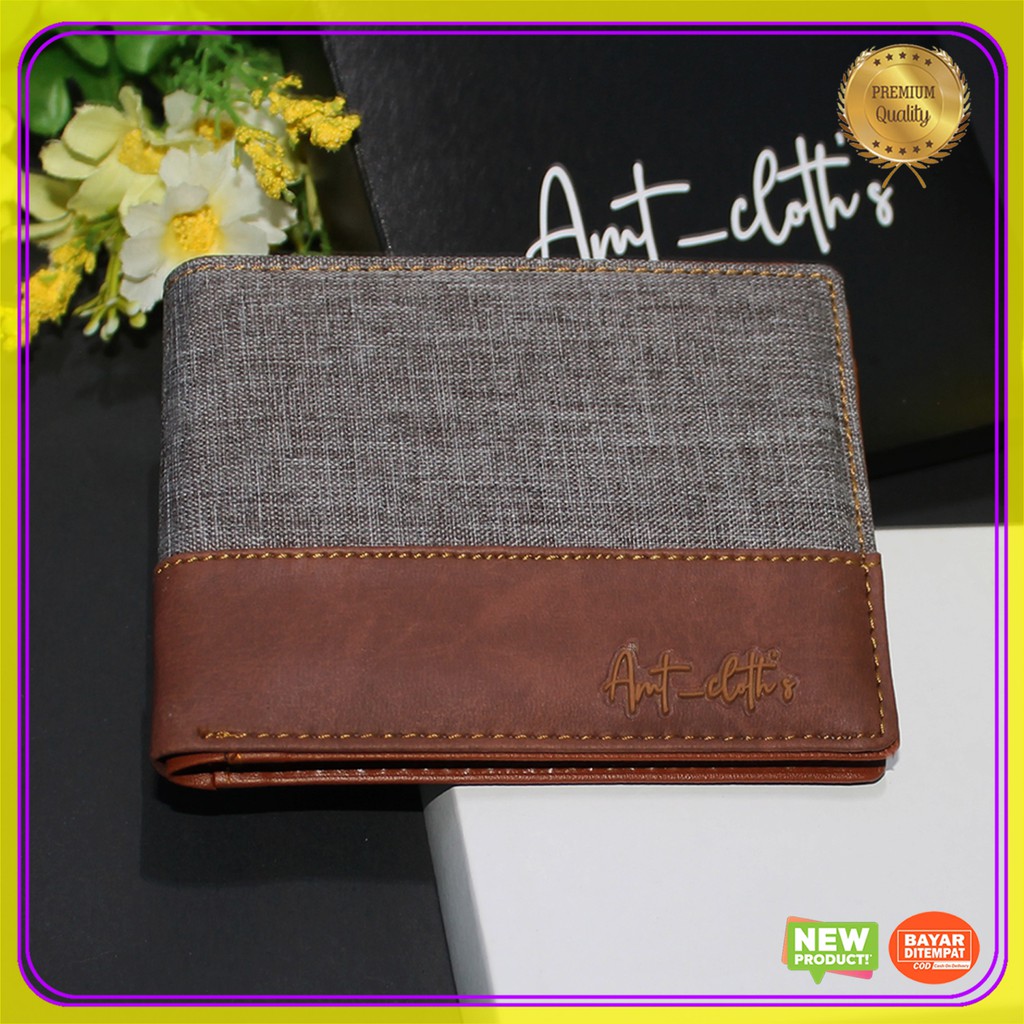 Dompet Pria Kulit sintetik Merek AMT Cloth's