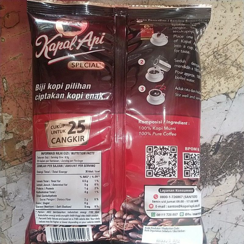 kopi kapal api 160gr,per pcs.