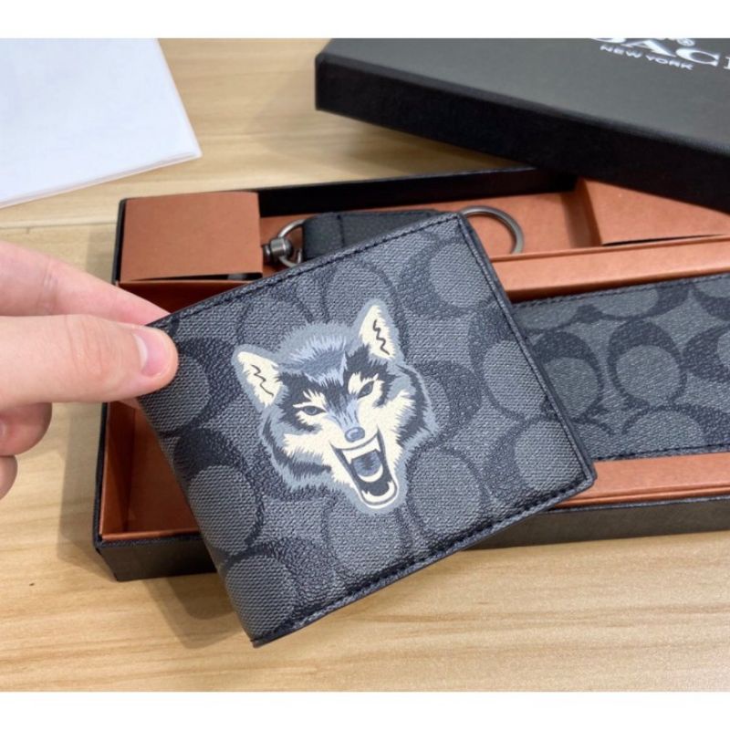 COACH Wallet Gift Set with Card Holder ORIGINAL FO ORI AUTHENTIC