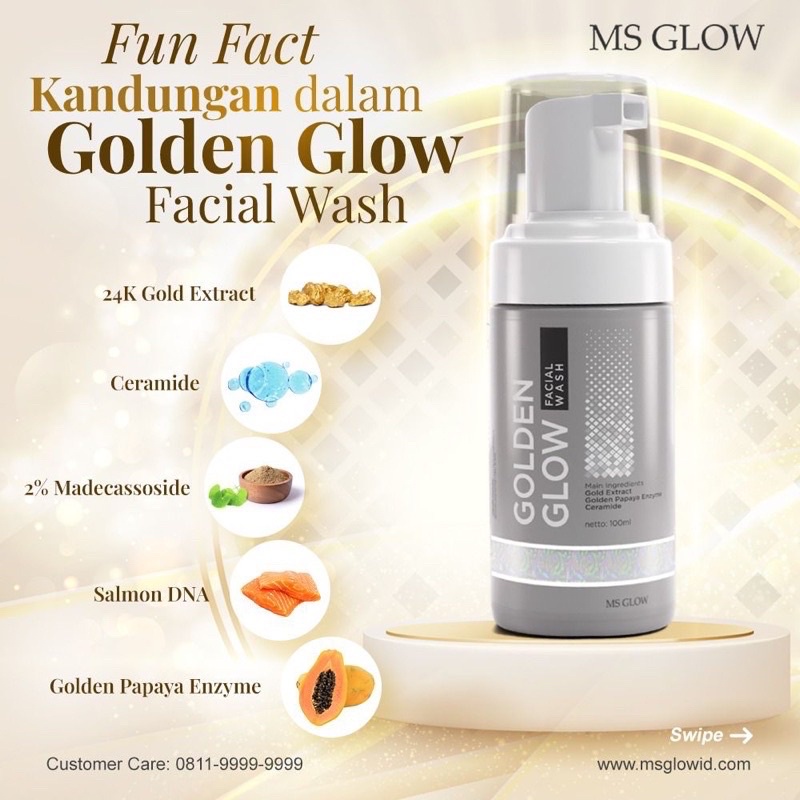 Facial Wash Golden Glow Ms Glow