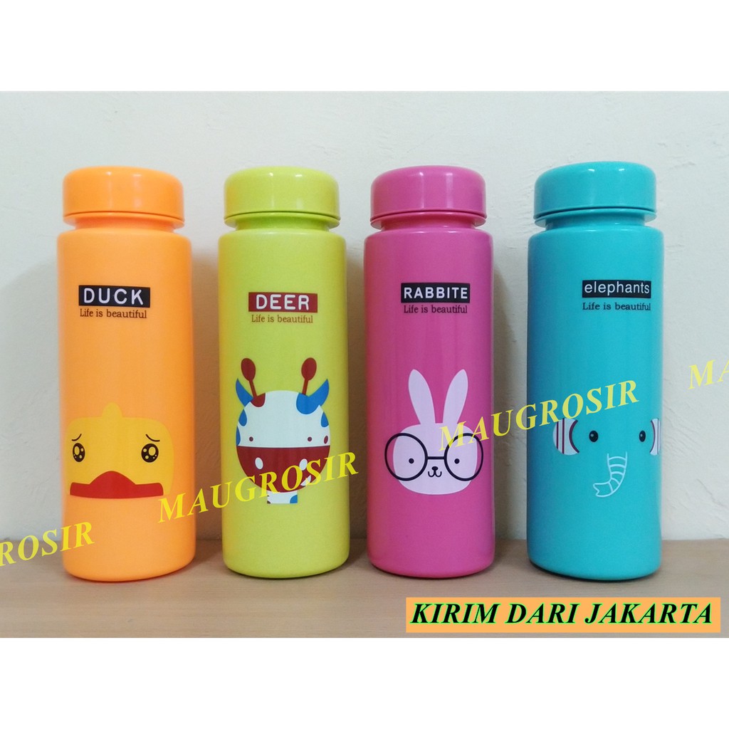 NEW MY BOTTLE ANIMAL 500 ML TEMPAT BOTOL AIR MINUM ANAK KARAKTER HEWAN LUCU