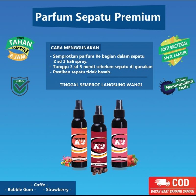 PARFUM SEPATU PENGHILANG BAU DAN JAMUR ANTI BAKTERI 100ML ORIGINAL K2