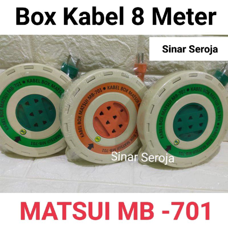 KABEL ROLL 8 METER 3 LUBANG / INDIKATOR LAMPU MATSUI