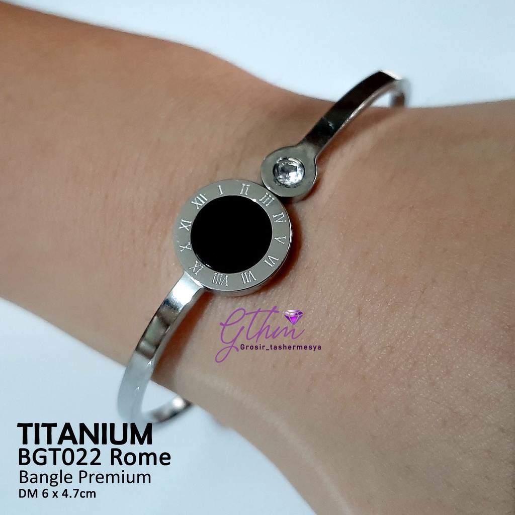 Gelang Titanium Branded BVL Watch Rome Mewah Anti Karat Perhiasan Import Fashion Premium BGT022