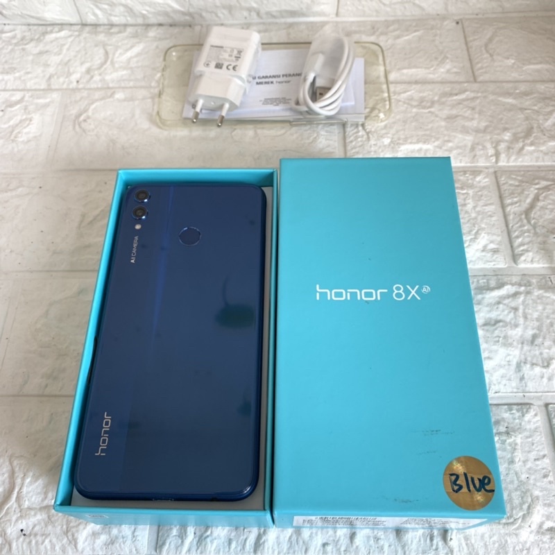 Honor 8X ram 4GB 128GB Blue Bekas - Mulus - Fullset Resmi
