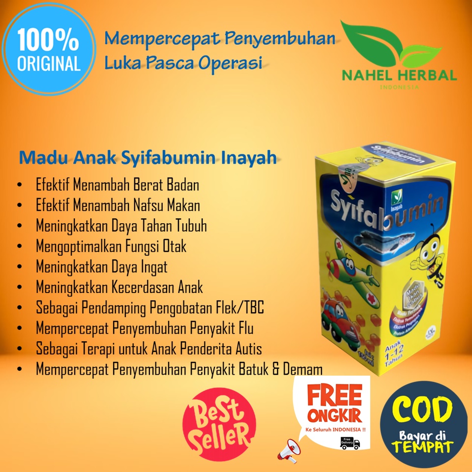 Suplemen Penggemuk Anak Syifabumin Ori 100% Bpom - Madu Penambah Berat Badan Wanita Dan Pria Ampuh H