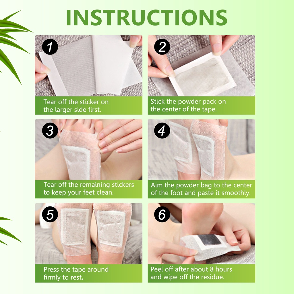 EELHOE Deep Cleaning Foot Patch 10pcs - Koyo Kaki Detox Racun Toksin Detok Kaki