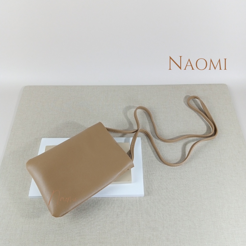 NAOMI - Ivanna Sling Bag - Tas HP - Tas Import Kulit Sintetis - Long Strap Mini Bag - Tas Fashion Korea - Tas Ringan Lembut Simple - Naomi bag