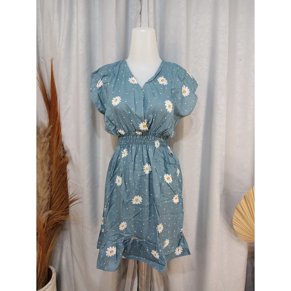 DASTER MINI MOZA RAMPEL BUSUI FRIENDLY MOTIF-Daisy Mint