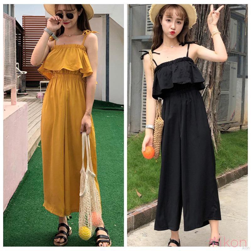 wide leg spaghetti strap jumpsuit