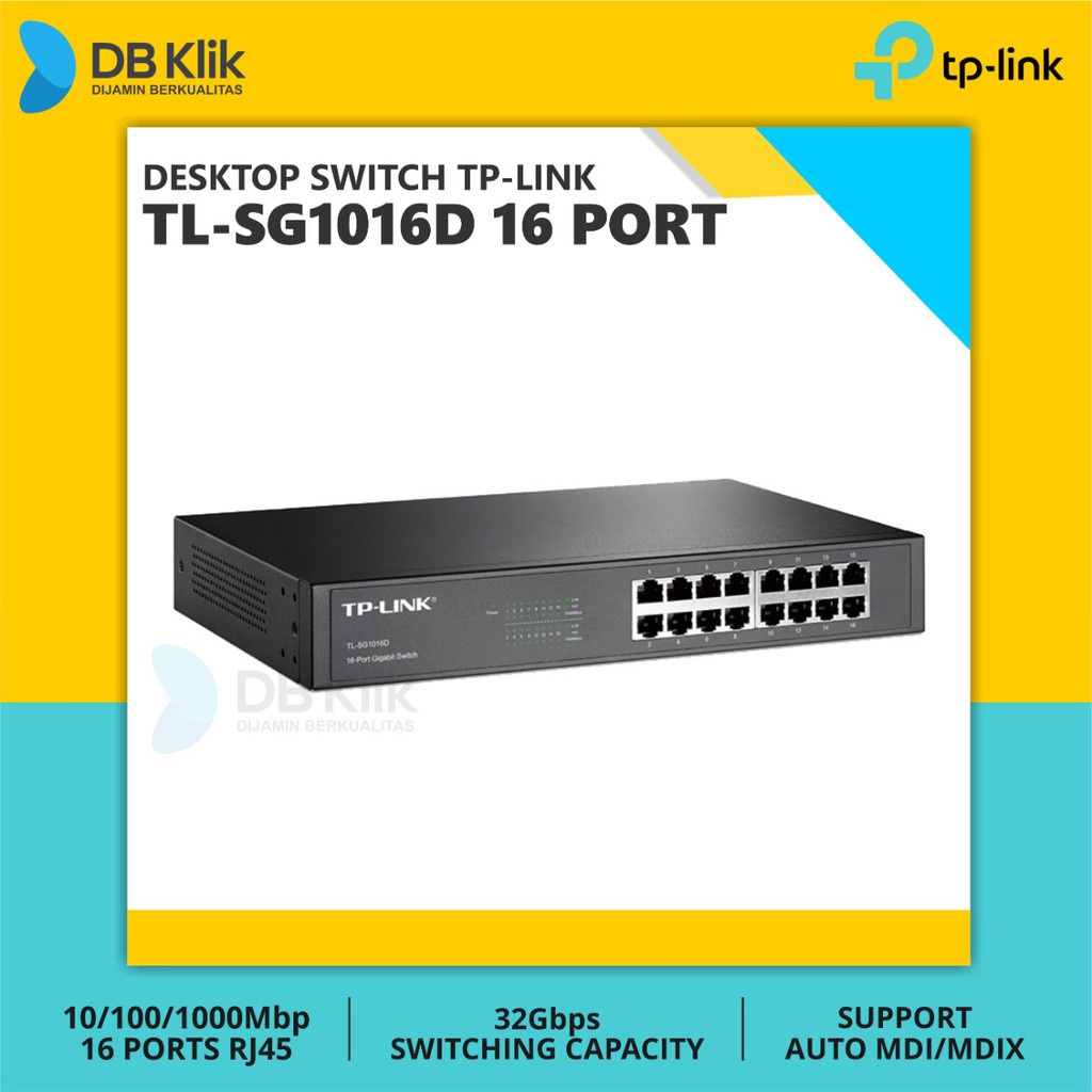 Desktop Switch TP-Link TL-SG1016D 16 Port 10/100/1000Mbps