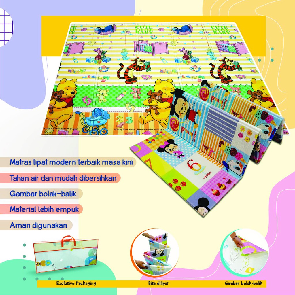 Evamat Matras Lantai Alas Evamatic KARPET LIPAT DISNEY Evamat Matras Lantai Alas Evamatic KARPET LIPAT DISNEY