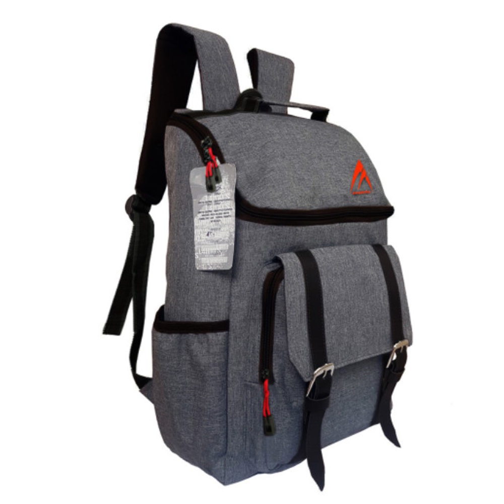 SHOPEE 6.6 SUPER SALE!! Backpack Korean Stayle Pria dan Wanita Ransel Sekolah Kuliah dan Kerja Tas Ransel L-1870 Tas Punggung Model Terbaru - Grey