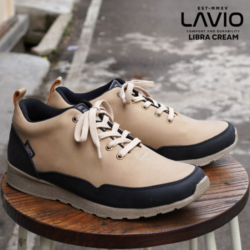 Sepatu Casual Pria Lavio Libra Cream