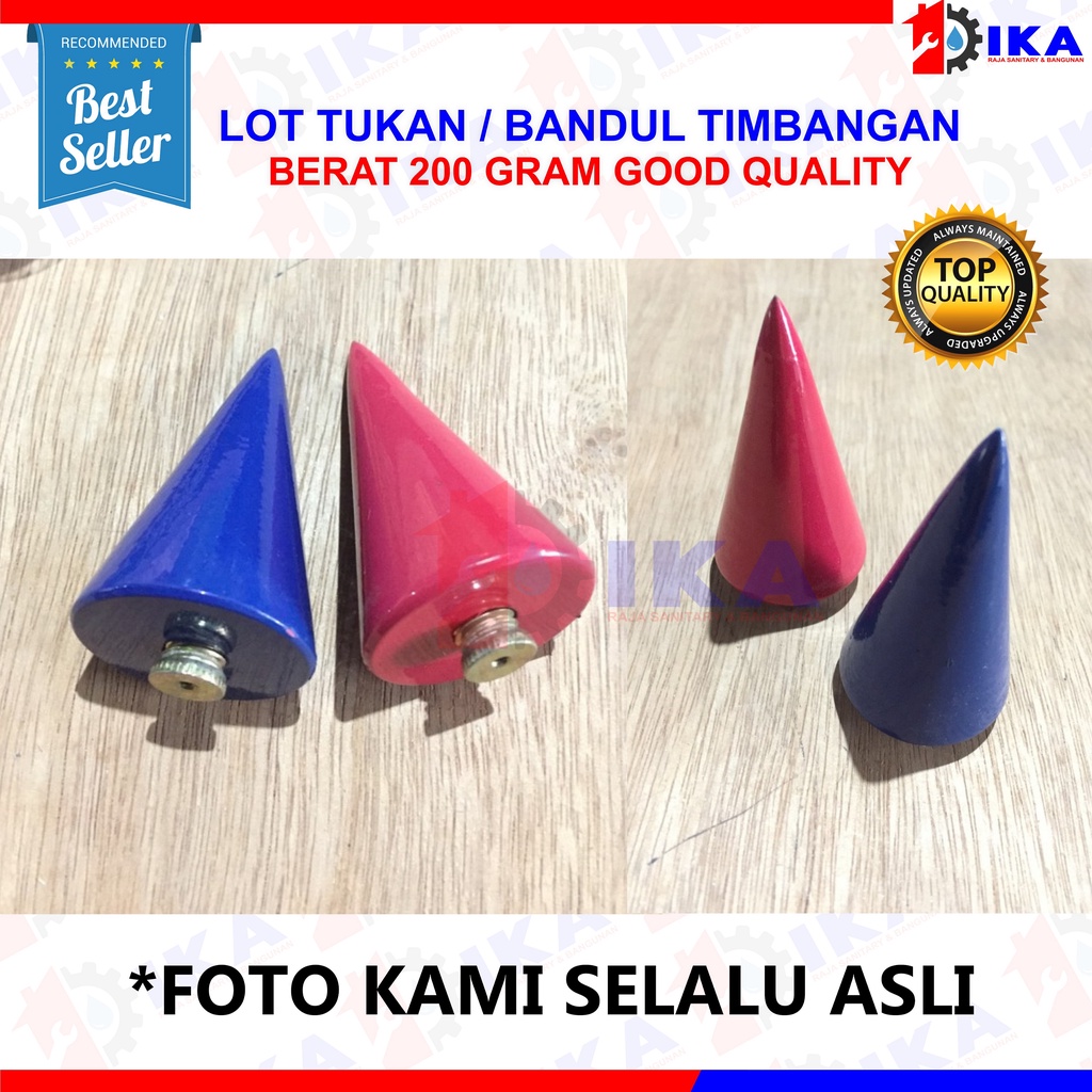 Lot tukang / timbangan 200gr / peluru bangunan / alat ukur besi berat bandul kuat akurat