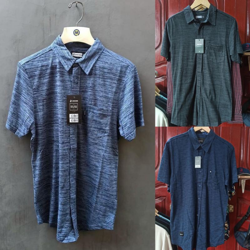Kemeja 3Second Original Biru, Navy, Hitam