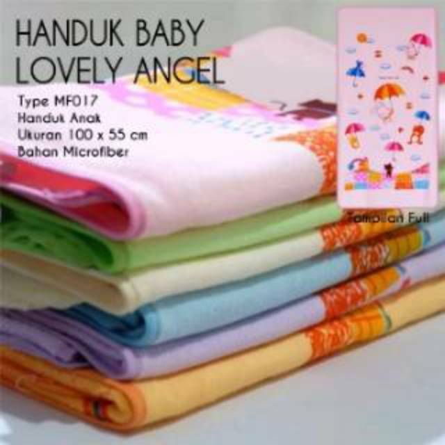 Lovely angel/ohana Handuk bayi halus ukuran tanggung 50x100 besar 60x120 baby gift