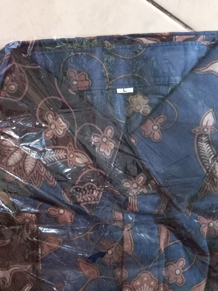 Batik Pria Size M L Xl Xxl  Bswart Batik Hrb026 Kenongo Hem Panjang Padi