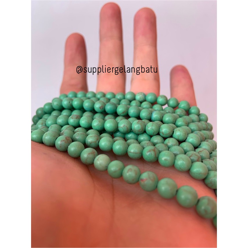 bahan green pirus 6mm natural phyrus aksesoris hijau craft howlite