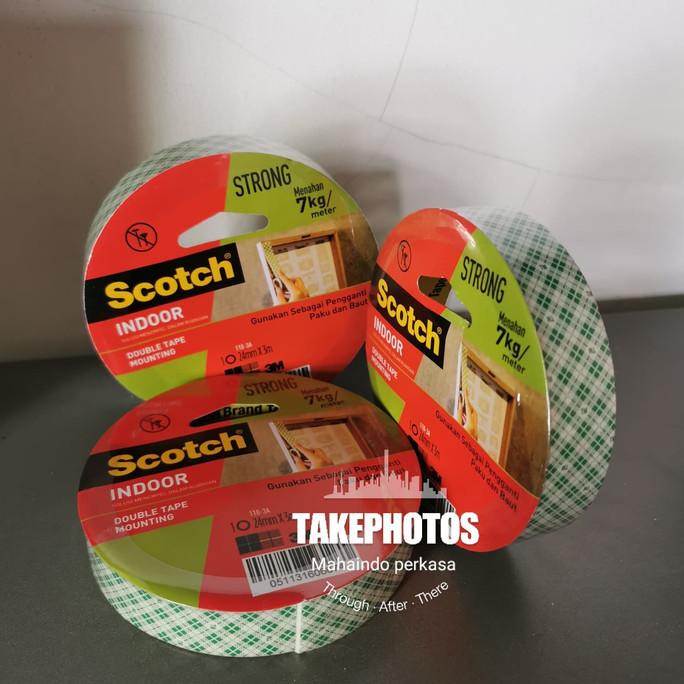 

Scotch indoor / Double tape 3m mounting / Kuat beban 7kg 24mm x 3m CUCI GUDANG