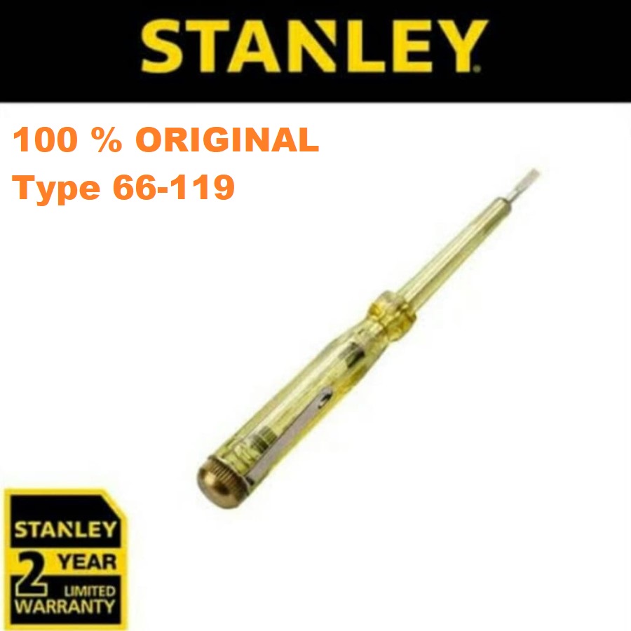 Stanley Tespen Listrik Original Taspen Minus ( - ) 100v - 500v | Obeng Stanley TestPen