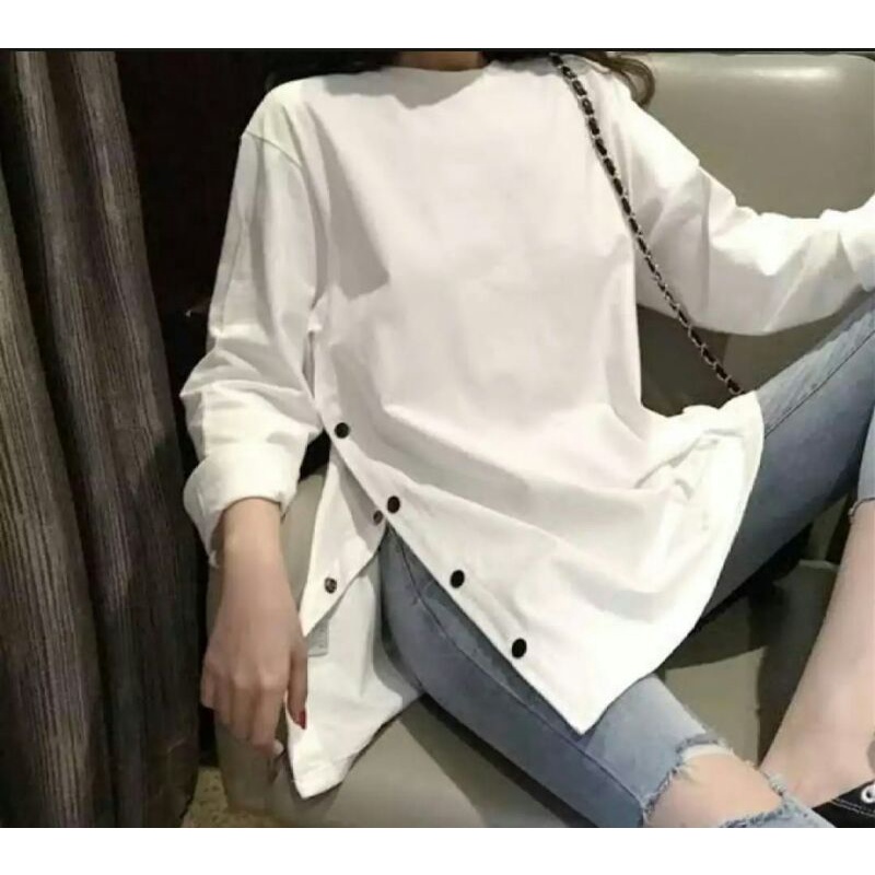 kemeja tunik polos/kemeja tunik wanita/atasan tunik polos/kemeja tunik wanita lengan panjang