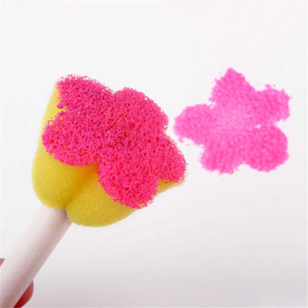 FoxMind Mainan Anak Sponge Stamp Flower Brush 5 PCS - F697