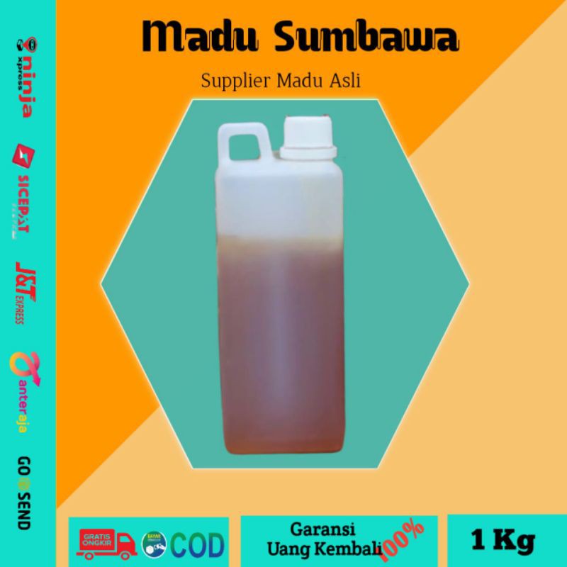 

Madu Murni Asli 1kg Nektar Hutan Sumbawa Grade A 100% Alami Raw Honey Premium Nature Madu Asli