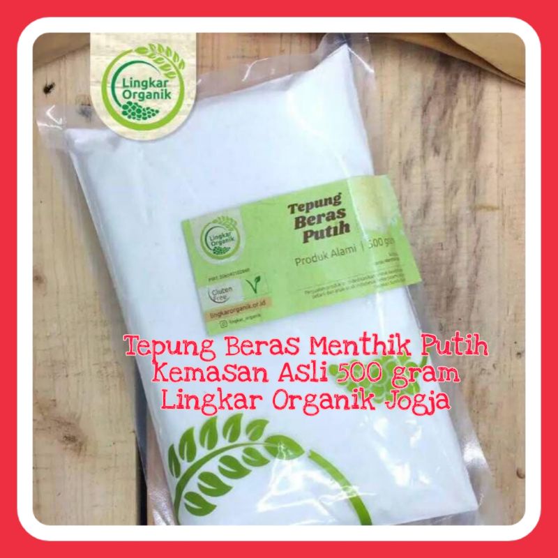 Tepung Beras Putih Lingkar Organik - Gluten Free - MPASI - Kemasan 500gram