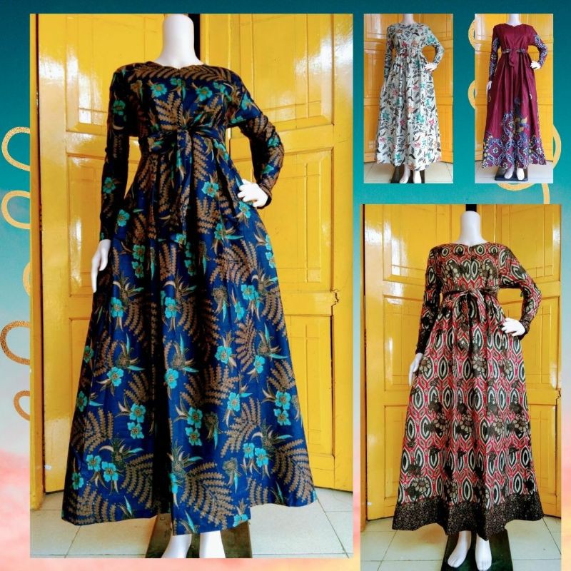Best Seller Gamis Batik Cempaka Putri Gamis Batik Terbaru Gamis Guru Gamis Dinas Batik QrZozLizABGKGK