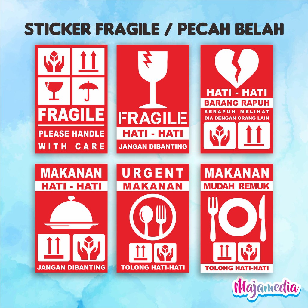 Jual Stiker Fragile Pecah Belah Shopee Indonesia 1740