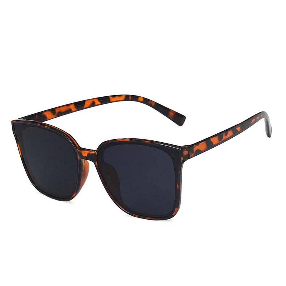 Agustina Pria Kacamata Hitam Wanita Vintage Anti-UV Pelindung Mata Musim Panas Eyewear Square Sun Glasses