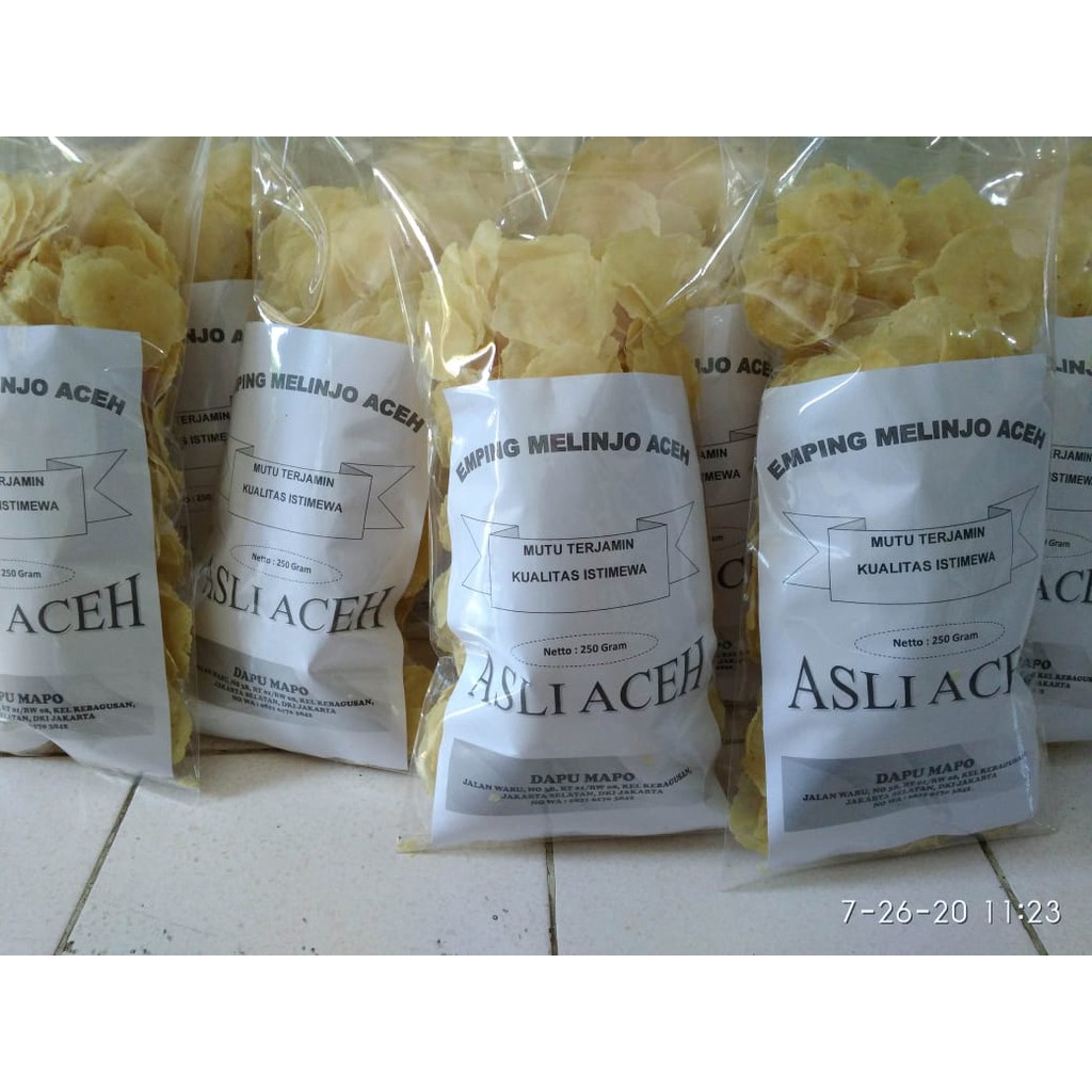 

Emping Melinjo Asli Aceh 250 Gram