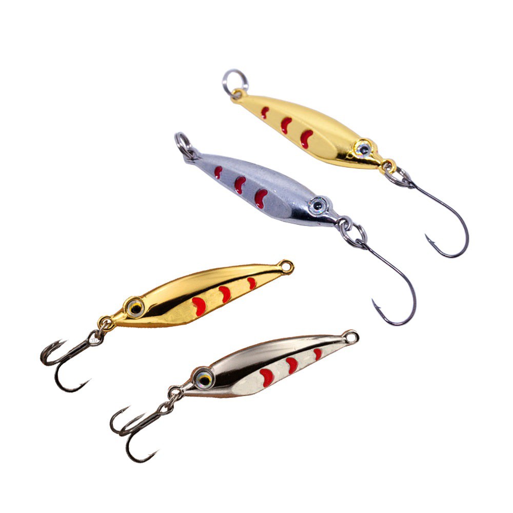 SYFISHING 1Pcs Metal Jig Spoon Umpan Pancing 2.5g 4.5g Swimbait Fishing Lure Ikan Bass Wobbler Kail Sinking Jigging Tackle