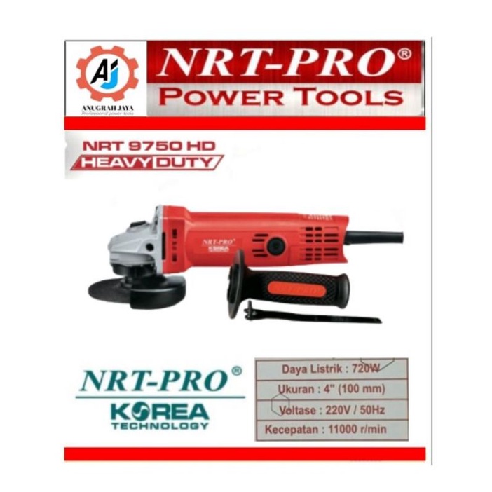 NEW GERINDA TANGAN 4 INCH NRT PRO 9750 HD - GERINDA NRT PRO 9750 HD