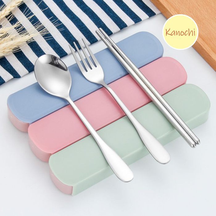 Sendok Set Stainless steel Tebel Sendok Garpu Sumpit Alat Makan Set