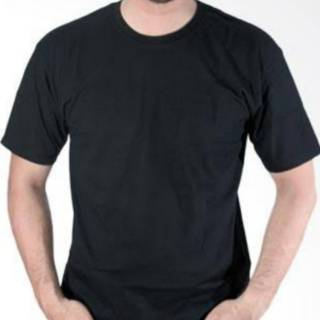  Kaos  polos  cotton combed  24s  warna hitam  tebal lembut 