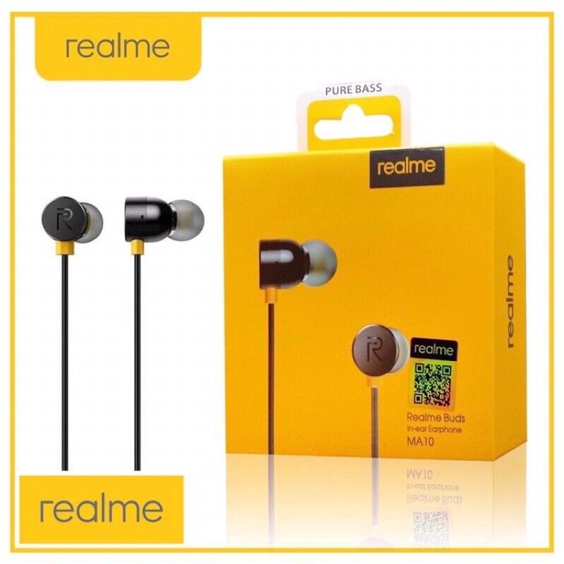 Headset Realme Buds MA 10 / Earphone Realme Magnetik / HF Realme Buds / Headset Realme Buds SUper Ba