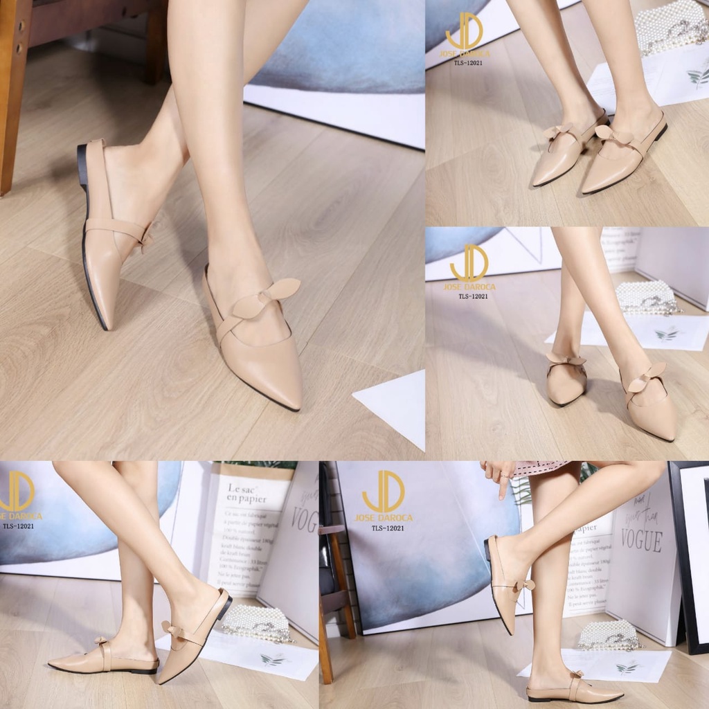 JOSE DAROCA Mules Shoes Flat Strappy # TLS-12021# Original