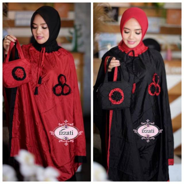Mukena parasut ponco  pita  premium terbaru /atas bawah sampe leher