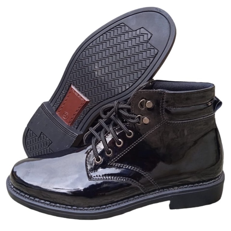 Sepatu pdh Kulit Kilap Sepatu PdgTni Polri Sepatu Pdh Satpam Kulit Asli I Sintetis Sepatu Pdh Hitam 