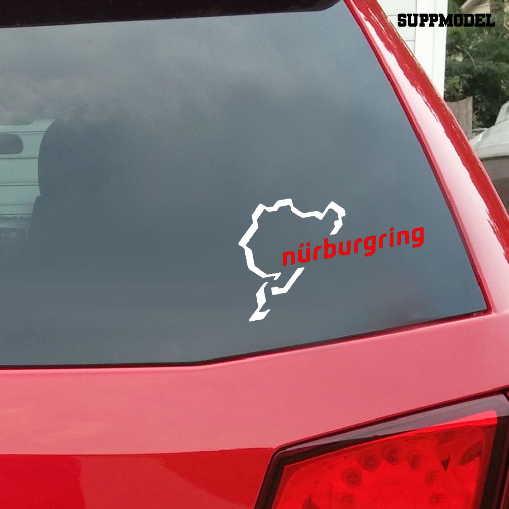 Stiker Decal Motif Tulisan Nurburgring Untuk Dekorasi Body / Bumper / Jendela Mobil