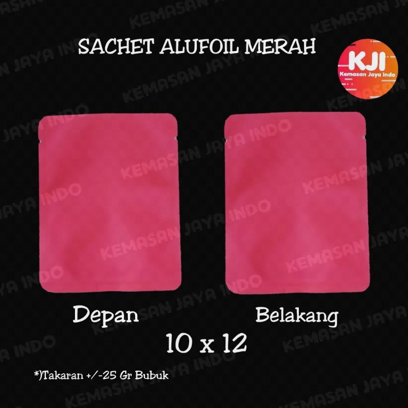 Kemasan Sachet Alufoil Merah isi 100 pcs. kemasan kopi. kemasan sachet