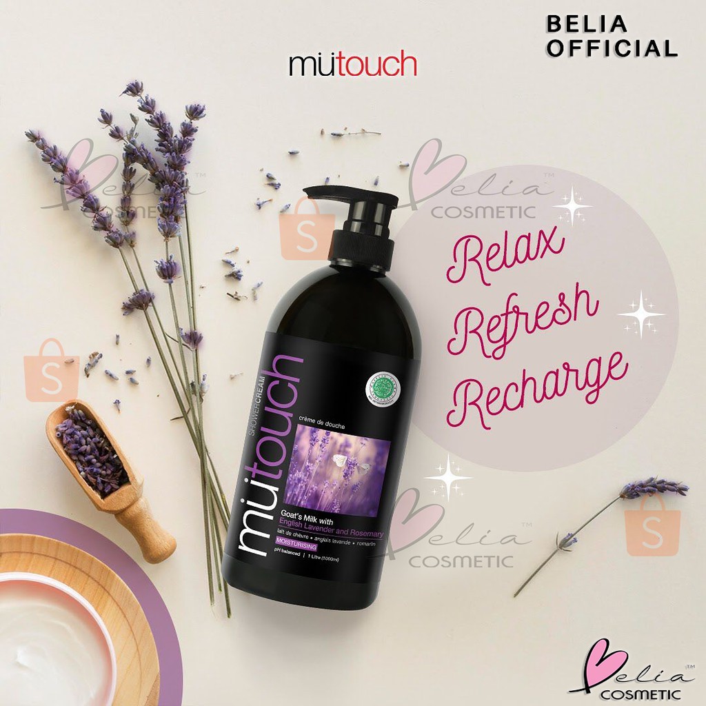 ❤ BELIA ❤  MuTouch Goat's Milk Shower Cream 450ml / 800ml / 1000ml Shower Scrub 940ml (✔️BPOM)