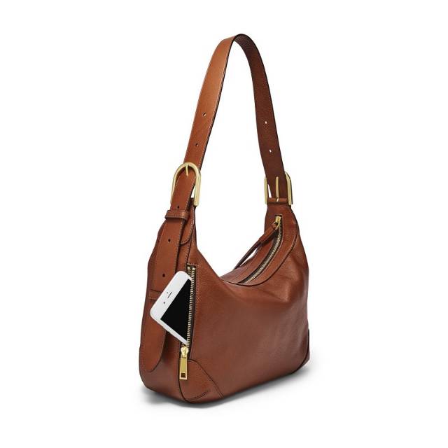 Tas Fossil Hannah Hobo Brown bag