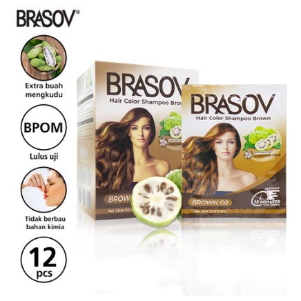 ✨SHASYA✨ Brasov Hair Color Shampoo 25ml Hair Color Permanent 3D/Semir Rambut / Cat Rambut