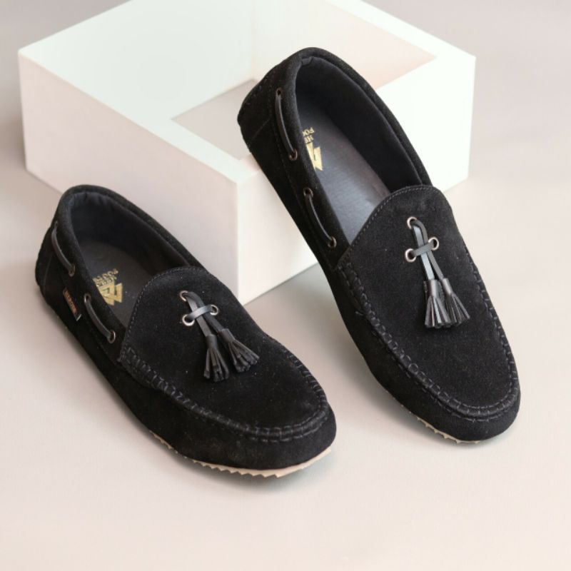 HARALD | Sepatu Loafers Pria Kasual Kulit Suede Original Sepatu Santai Cowok