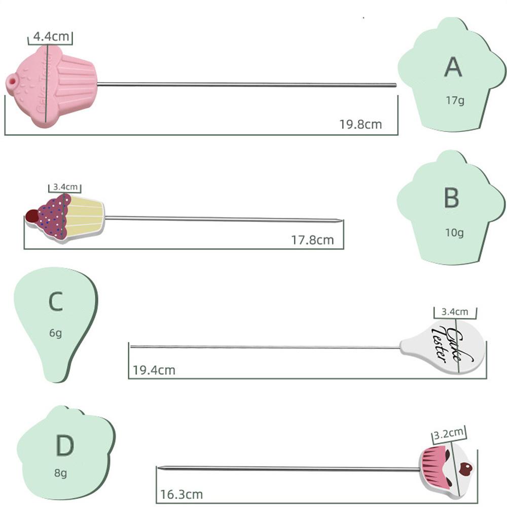 Nickolas1 Kue Tester Nyaman Tusuk Roti Fondant Pastry Aksesoris Pengujian Cupcake Probe